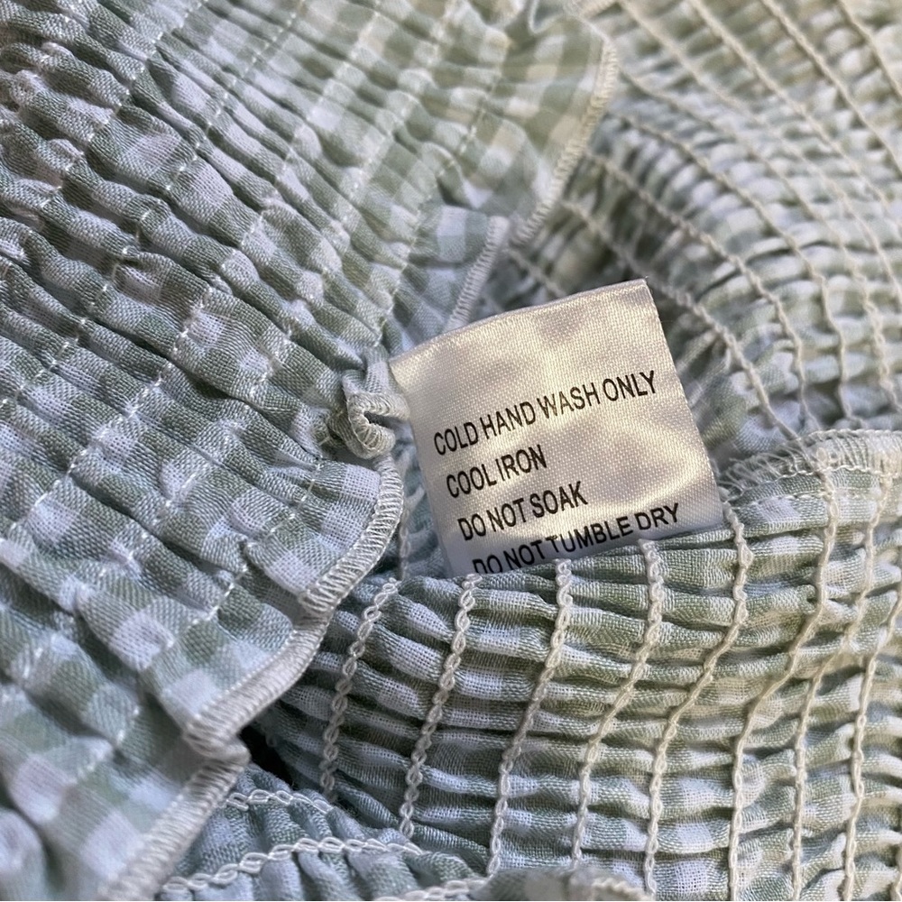 Princess Polly KORINA MINI DRESS GINGHAM GREEN - Picture 13 of 13
